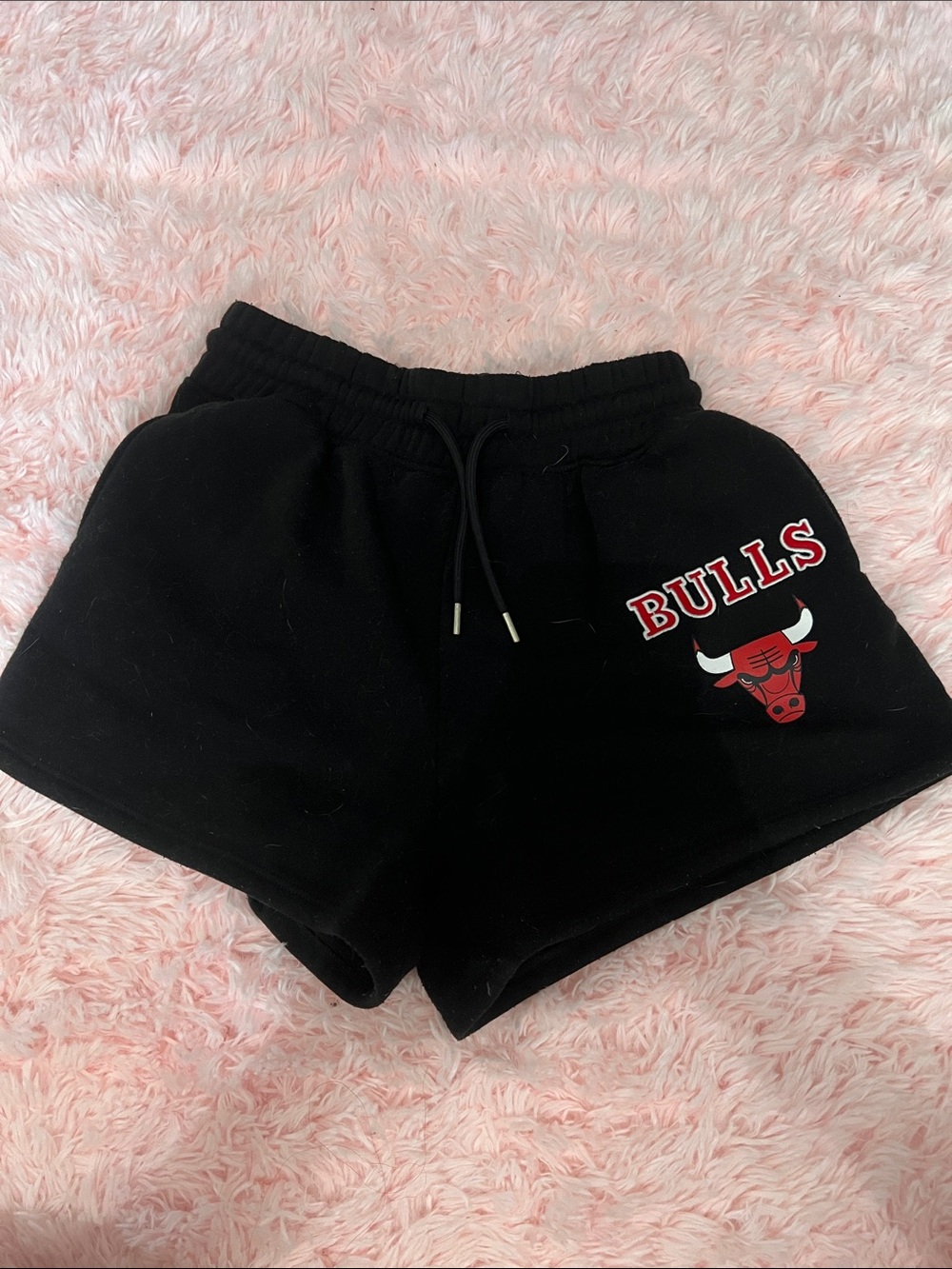 NBA Women’s Black Shorts with Red Bulls Logo